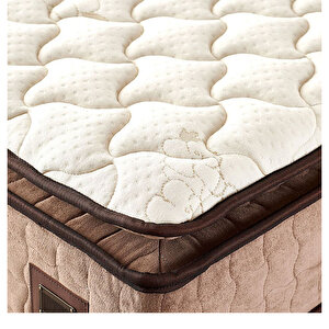 W. Cotton 90x190 Cm Tek Kişilik Pedli Yatak Baza Başlık Takımı - Kumaş Baza, Başlık Ve Yatak Seti