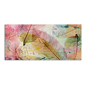 Renkli Yapraklar  Kanvas Tablo Cige-1537 40x100 cm