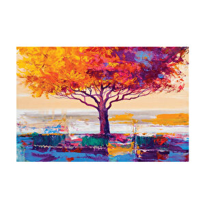 Ağaç Dev Boyut Kanvas Tablo Web-167 100x150 cm
