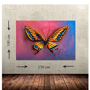 Kelebek Dev Boyut Kanvas Tablo Web-186 100x150 cm