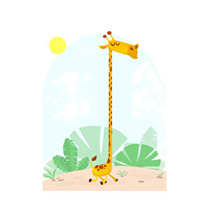 Giraffe Kanvas Tablo Coge-222 35x50 cm