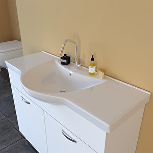 banos metal ayakli 2 kapakli lavabolu beyaz mdf banyo dolabi ld1 100 cm koctas