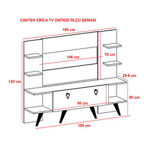 Erica Tv Ünitesi Beyaz-beyaz