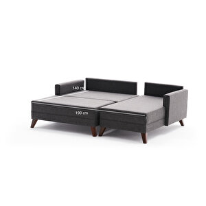 Bella Soft Mini Köşe Antrasit Sağ