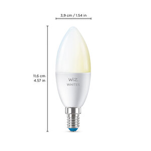 Wiz Wi-Fi BLE Beyaz Ambiyans Led Ampül 40 Watt E14