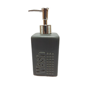 Seramik Sıvı Sabunluk Koyu Bej 7x7x17 Cm 300 Ml 968168-001a