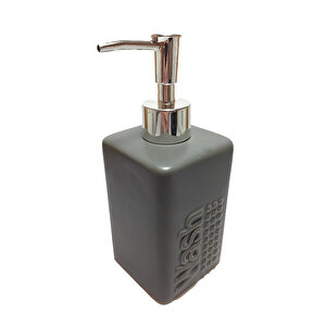 Seramik Sıvı Sabunluk Koyu Bej 7x7x17 Cm 300 Ml 968168-001a
