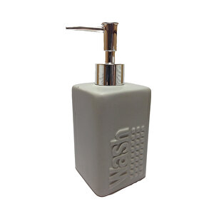 Seramik Sıvı Sabunluk Gri 7x7x17 Cm 300 Ml 968168-001b