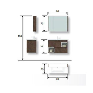 Sardunya 80 Banyo Dolabi