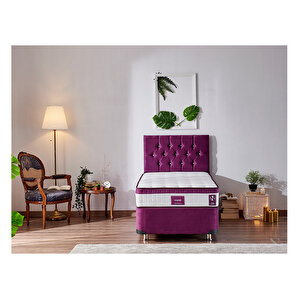 Violet Yatak Seti 100x200 Cm Tek Kişilik Yatak Baza Başlık Takımı