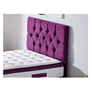 Violet Yatak Seti 100x200 Cm Tek Kişilik Yatak Baza Başlık Takımı