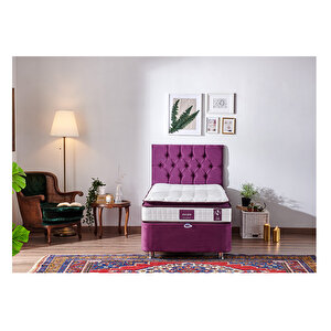Purple Yatak Seti 90x190 Cm Tek Kişilik Yatak Baza Başlık Takımı