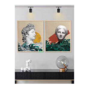 Afrodit ve Apollon Tablo Set 40x50 cm Natural