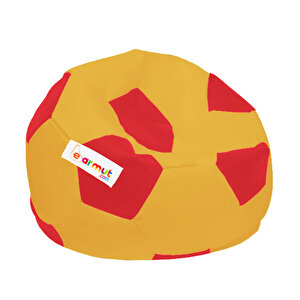 Futbol Topu Çocuk Puf Sarı Kırmızı