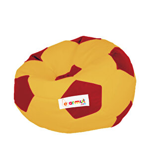 Futbol Topu Çocuk Puf Sarı Kırmızı