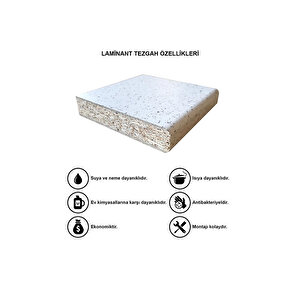 Mutfak Tezgahı 121 Cm Beyaz