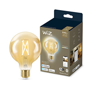 WiZ Wi-Fi BLE Filament Amber Cam Beyaz Ambiyans 2000K - 5000K 7 - 50W G95 Globe Tip E27 1PF/6 Akıllı Ampul