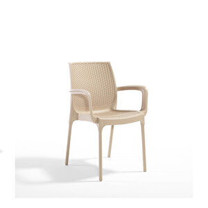 Sunset Rattan 6&#039;lı Koltuk Sandalye Seti Cappuccino