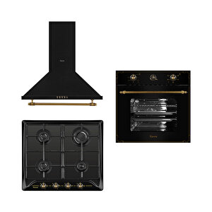 Rustik Siyah Ankastre Set D021-R S640-6008