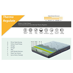 Thermo Regulate Yatak Çift Taraflı Kullanım Termal Teklonoji Paket