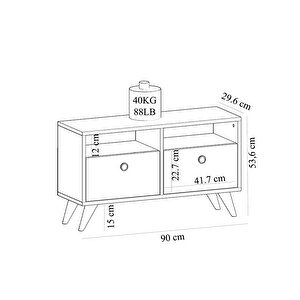 Denver Mini Tv Stand Safirmeşe - Beyaz