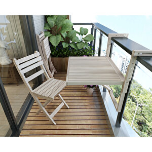 Sofia Katlanabilir Bahçe Sandalyesi 88 Cm 2 Adet Organik Beyaz