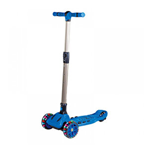 Maxı Twıst 6 Yaş ve Üzeri 50 Kg 3 Tekerli Katlanabilir Işıklı Mavi Çocuk Scooter