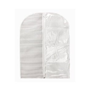 Pencereli Elbise Kilifi 60x130 Gri Çizgi