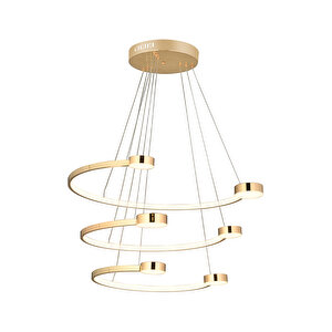 Briella 3lü Gold 110 Watt  Led Avize