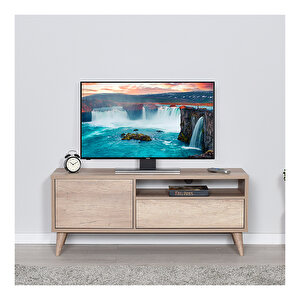 Retro Çekmeceli Tv Sehpası - Açık Ceviz (tori) 120x50x40 Cm (gxyxd)
