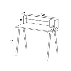 Aleyna Çalışma Masası 100x87x69 cm
