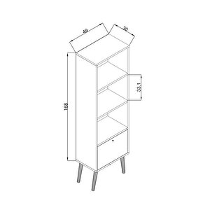 Janus Kitaplık Beyaz W5010