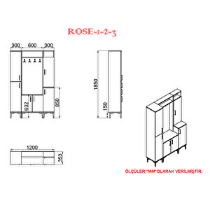 Kalenderdekor Rose-1-2-3 Rs12 Portmanto