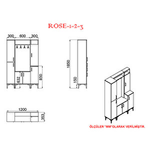 Kalenderdekor Rose-1-2-3 Rs08 Portmanto