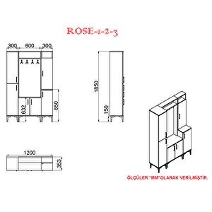 Kalenderdekor Rose-1-2-3 Rs04 Portmanto