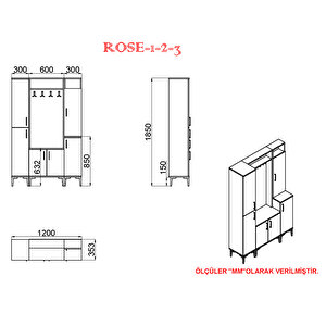 Kalenderdekor Rose-1-2-3 Rs02 Portmanto