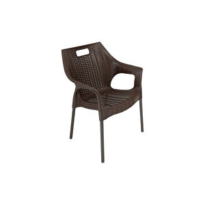 Star Rattan Koltuk-4 Adet Kahverengi