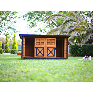 İkiz Köpek Kulübesı Ve İsimlik + Mama Kabı