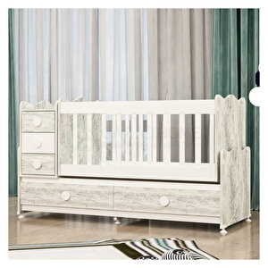 Melina 5 Çekmeceli Mdf'li Büyüyen 60x120 Beşik