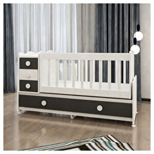 Melina 5 Çekmeceli Mdf'li Büyüyen 60x120 Beşik