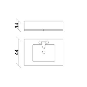 Yıldız Dolap Takımı (asma Alt+aynalı Üst+lavabo) Pera 65 Cm