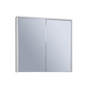 Dicle Aynalı Üst Dolap Beyaz 80 Cm