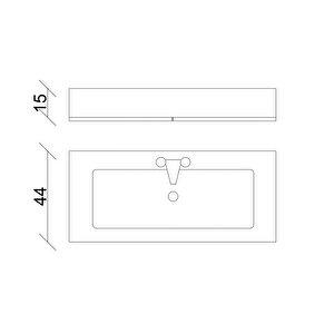 Dicle Dolap Takımı (asma Alt+aynalı Üst+lavabo) Beyaz 80 Cm