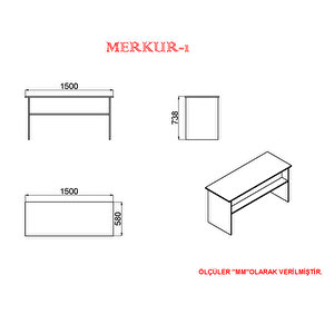 Merkür-1 Ofis Masasi Mrk06
