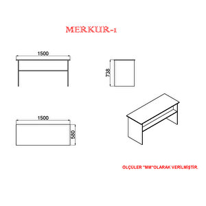 Merkür-1 Ofis Masasi Mrk03