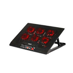 6x Fan, Control Panel, 2x Usb, 6 Stage Gami̇ng Notebook Cooler 7 "-17" Inc-604tgs / 8681949013034