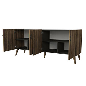 Wood Konsol Ceviz-antrasit