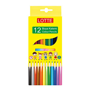 Lotte  Boya Kalemi 12 Renk Tam Boy Yeni