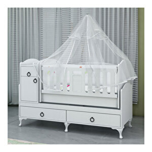 Sude Asansörlü Bebek Odası Takımı Kombinli Uyku Seti Beyaz