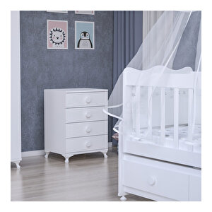 Elegant Yıldız 4 Kapaklı Bebek Odası Takımı Kombinli Uyku Seti